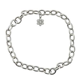 Tiffany &amp; Co Platinum Diamond Flower Charm on Bracelet