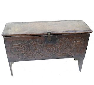 Jacobean-Style Six Board Chest