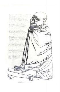 Ben Shahn "Gandhi" Lithograph