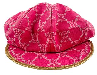 Pink Celine Macadam Pattern Hat