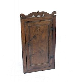 Antique English Hanging Oak Cabinet