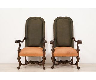 PAIR OF THRONE CHAIRS