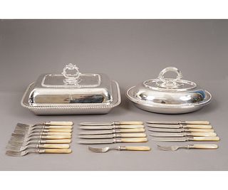 TWO SILVERPLATE VEGETABLE DISHES