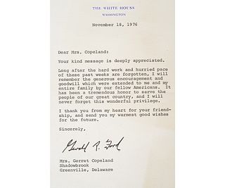 GERALD R. FORD LETTER