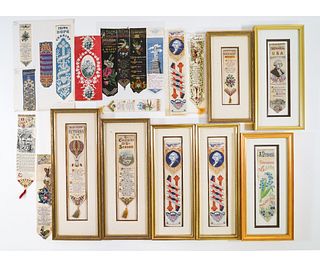 COLLECTION OF SILK BANNERS/BOOKMARKS