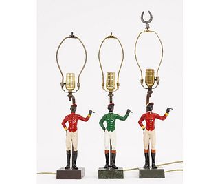THREE JOCKEY CLUB LAMPS