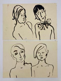 Algesa O'Sickey Drawing, Gertrude Stein and Alice B.Toklas