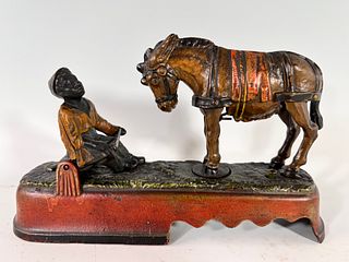 Cast Iron Mechanical Bank, Always Did 'Spise a Mule