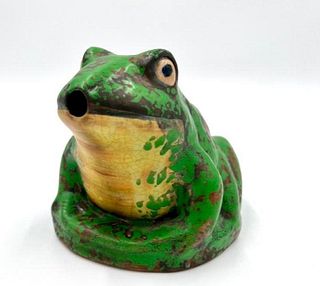 Weller Coppertone Pottery Frog Water Sprinkler
