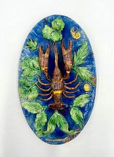 Palissy Style Majolica Charger, 19thc.
