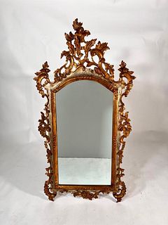 Rococo Style Gilt Wood Wall Mirror