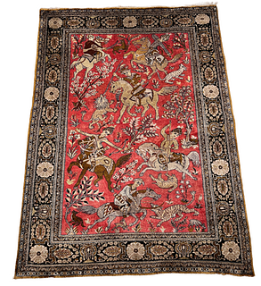 Pure Silk Qum Carpet, 5' x 3'7"
