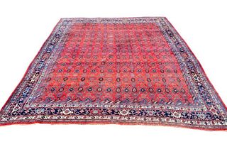 Antique Bijar Carpet, 13'9.5" x 11'