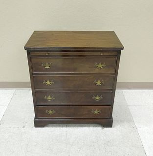 Mahogany 4-Drawer Chest with Pull Out Slat.