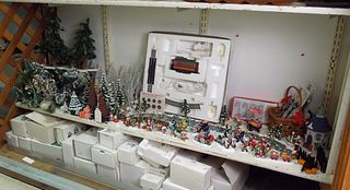 Large Group of Christmas Village Accessories.