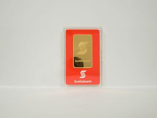 Scotiabank Valcambi Suisse 1 Ounce Gold Bar.