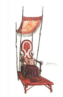 "The Emperor Jones Throne" Work on Paper
