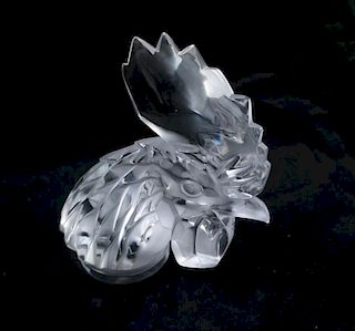 Lalique Crystal Rooster Sculpture