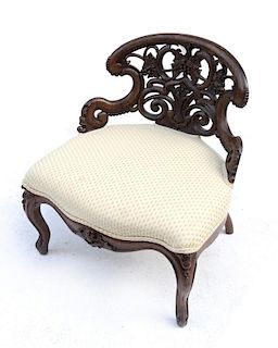 Victorian Exotic Wood Side Chair