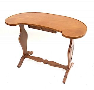 Kidney-Shaped Fruitwood Work Table