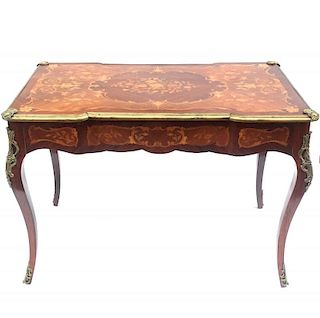 Louis XV-Style Marquetry Writing Desk