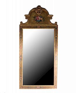 Floral and Gilt Mirror