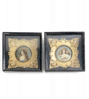 Pair of Miniature Female Portraits