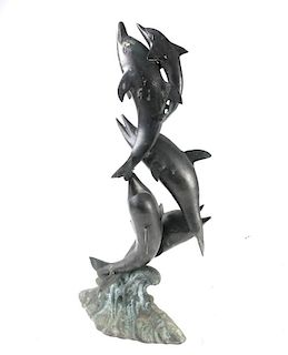 Bronze Sculpture of a Dolphin