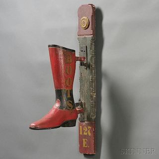 Carved and Painted Bootmaker's Trade Sign