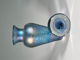 Robert Eickholt Studio Glass Sculpture and Another