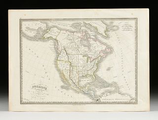 CHARLES V. MONIN (Active 1830-1880) A REPUBLIC OF TEXAS MAP, "Amerique Septentrionale," CIRCA 1839,