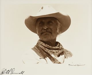 LONESOME DOVE SIGNED MINISERIES COLLECTION, BILL WITTLIFF (American/Texas 1940-2019), TWO PHOTOGRAPHS, ACTOR SIGNED,