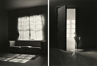 MAYUMI TERADA (Japanese b. 1958) TWO PHOTOGRAPHS, "Sofa," 2001, AND "Umbrella and Door," 2004,