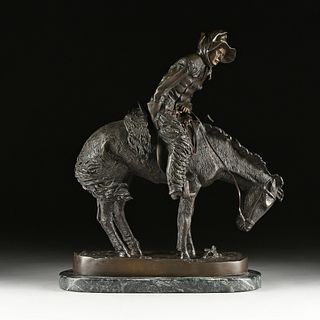 after FREDERIC REMINGTON (American 1861-1909) A SCULPTURE, "The Norther," 20TH CENTURY,
