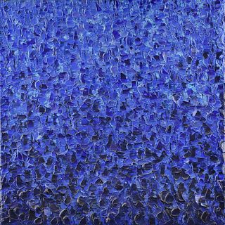 A COLOR FIELD STYLE PAINTING, "Untitled in Blue," 2005,