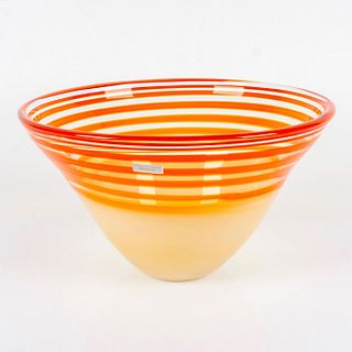 Evolution by Waterford Red and Amber Swirl Bowl