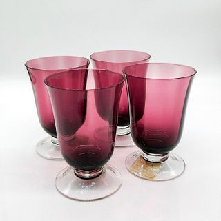 4pc Lenox Colore DOF Amethyst Crystal Glasses Goblets