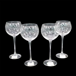 4pc Lenox Crystal Balloon Wine Glasses, Staccato