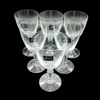 6pc Cristalleria Nuova Vav Wine Glasses
