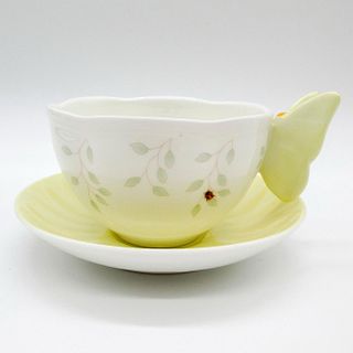 Lenox Fine China Cup and Saucer, Yellow Butterfly Meadow