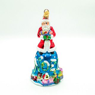 Bell De Noel Santa, Christopher Radko Ornament