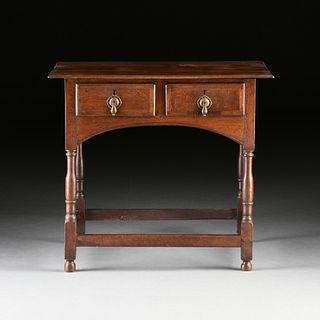 A WILLIAM & MARY OAK SIDE TABLE, 18TH/19TH CENTURY, 