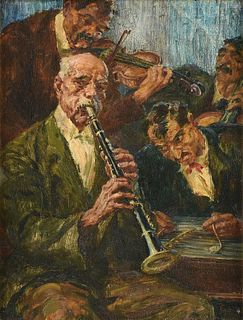 GYULA MERESZ (Hungarian 1888-1949) A PAINTING, "Baboso," CIRCA 1916,
