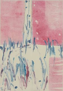 JANET LIPPINCOTT (American 1918-2007) A PRINT, "Oriental Landscape," SANTA FE, 1990,
