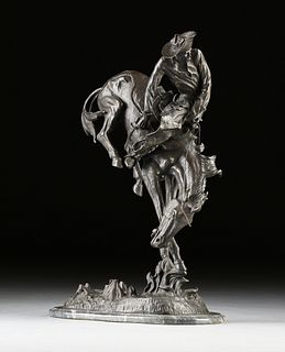 after FREDERIC REMINGTON (American 1861-1909) A SCULPTURE, "Outlaw," 20TH CENTURY,