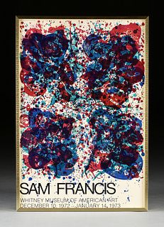 after SAM FRANCIS (American 1923-1994) A POSTER, "Sam Francis at the Whitney Museum," 1972,