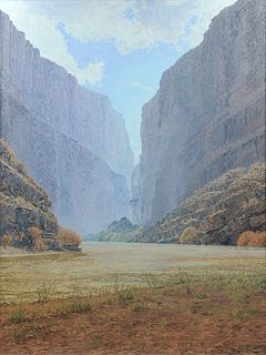 HENRY COE (American b. 1946) A PAINTING, "Canyon Mist," 1990,