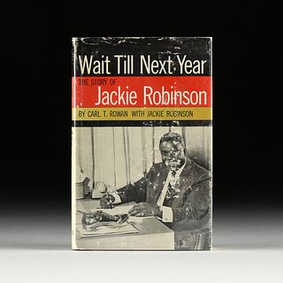 JACKIE ROBINSON, "Wait Till Next Year / THE STORY OF JACKIE ROBINSON," SIGNED, FIRST EDITION, RANDOM HOUSE, NEW YORK, 1960,