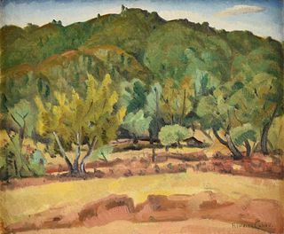 RINALDO CUNEO (American 1877-1939) A PAINTING, "California Landscape," 20TH CENTURY,