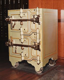 A YALE & TOWNE MANUFACTURING COMPANY TWO-DOOR COMBINATION SAFE WITH TIME LOCK, AMERICAN, CIRCA 1930,
